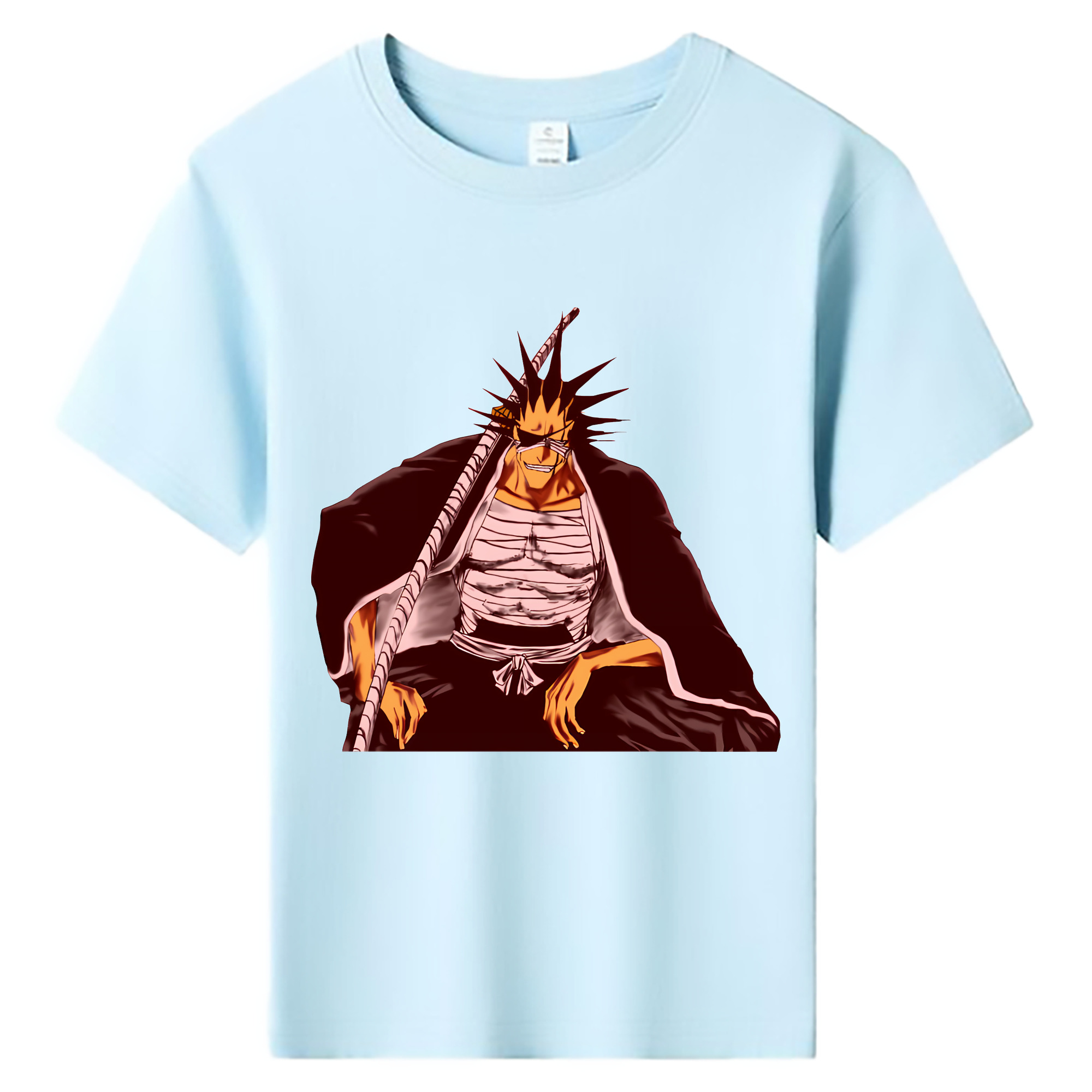 （画像用） ブリーチ ざらき けんぱち BLEACH Zaraki Kenpachi 綿100％キッズTシャツ（フロントプリント）
